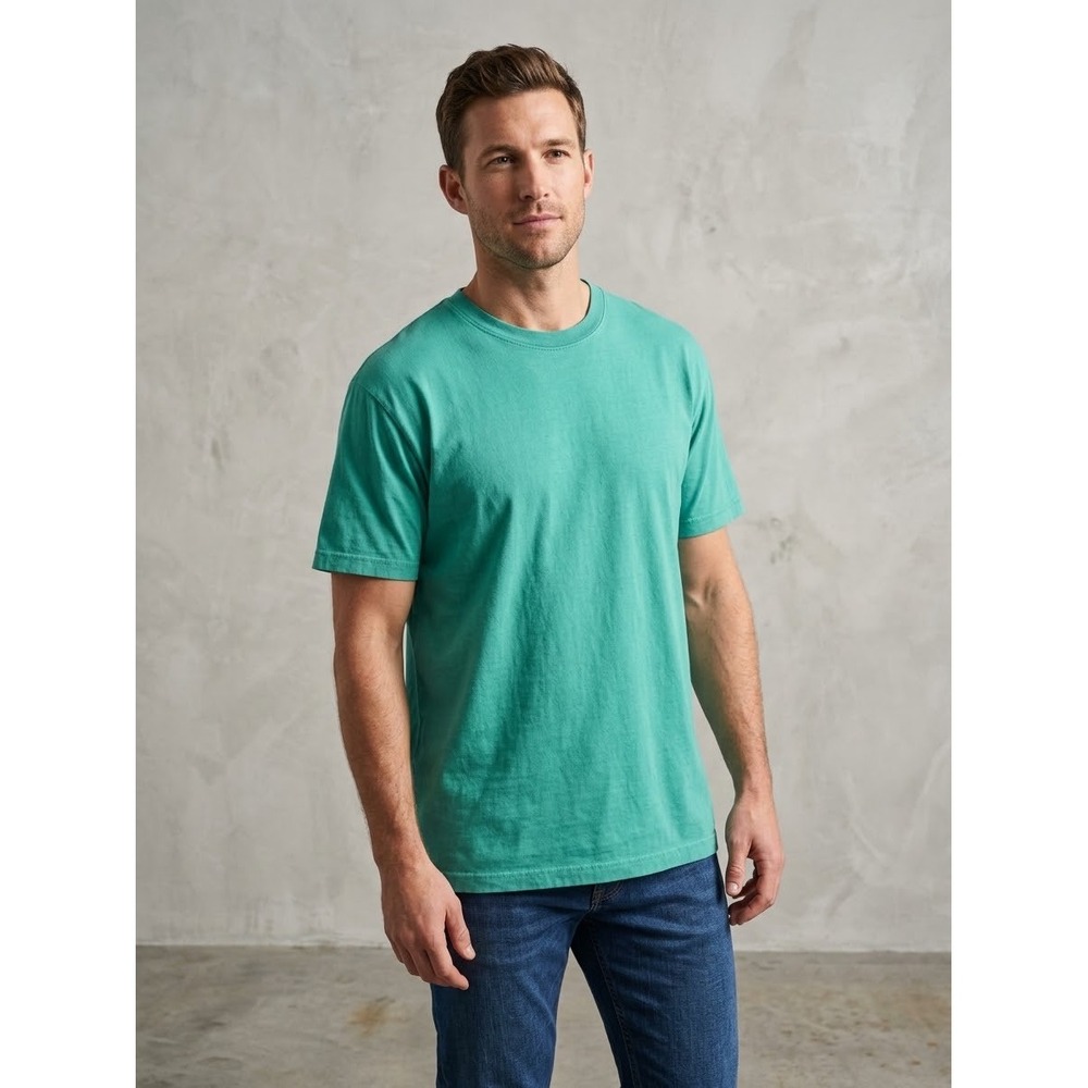Original Use Teal Green Short Sleeve Crew Neck Cotton T-Shirt XL